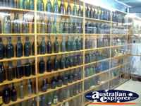 Winton Waltzing Matilda Centre Empty Glass Bottle Display . . . CLICK TO ENLARGE