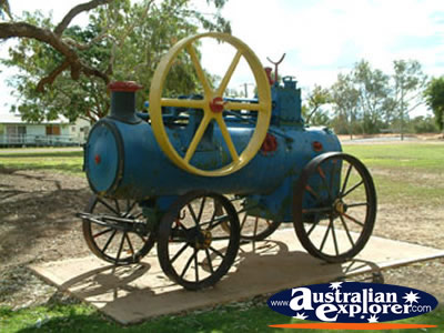 Cunnamulla Old Steam Engine in Park . . . CLICK TO VIEW ALL CUNNAMULLA POSTCARDS
