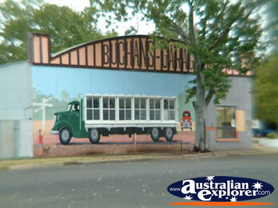 Augathella Mural on Garage . . . CLICK TO VIEW ALL AUGATHELLA POSTCARDS