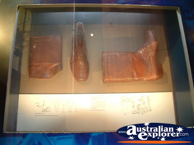 Longreach Stockmans Hall of Fame Shoe Display . . . CLICK TO VIEW ALL LONGREACH POSTCARDS