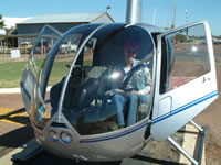Longreach the Helicopter with Passenger . . . CLICK TO ENLARGE