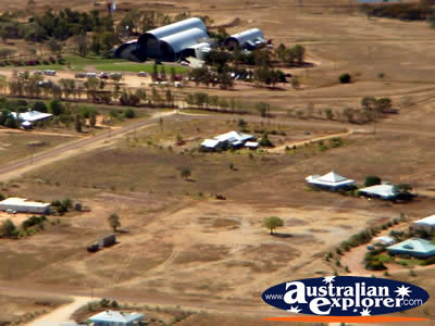 Longreach View from Helicopter of Stockmans Hall of Fame . . . CLICK TO VIEW ALL LONGREACH POSTCARDS