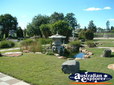 Water Feature in Blackwater Japanese Garden . . . CLICK TO VIEW ALL BLACKWATER POSTCARDS