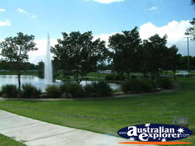 Fountain in the Park at Caboolture . . . CLICK TO VIEW ALL CABOOLTURE POSTCARDS