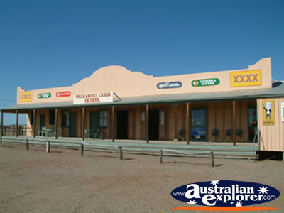 Outside McKinlay Walkabout Creek Hotel . . . CLICK TO VIEW ALL MCKINLAY POSTCARDS