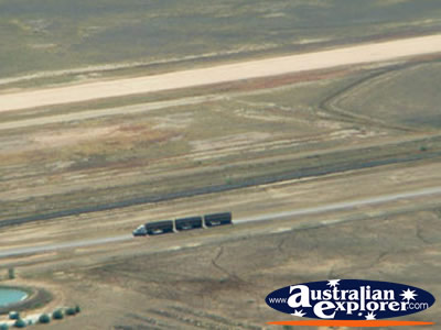 Longreach View from Helicopter Roadtrain . . . CLICK TO VIEW ALL LONGREACH POSTCARDS