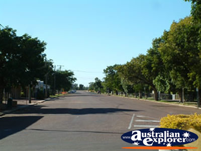 Empty Barcaldine Street . . . CLICK TO VIEW ALL BARCALDINE POSTCARDS