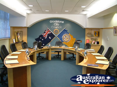 Gladstone Council Chambers . . . CLICK TO VIEW ALL GLADSTONE POSTCARDS