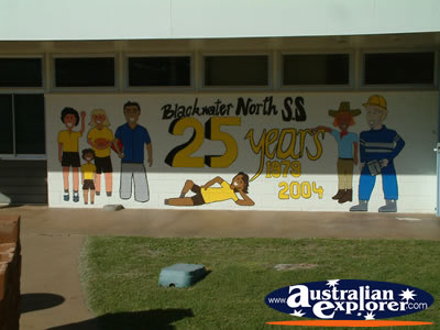 Blackwater State School Mural . . . CLICK TO VIEW ALL BLACKWATER POSTCARDS