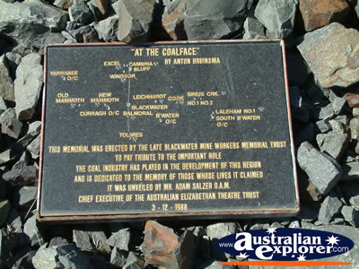 Blackwater Coalface Plaque . . . CLICK TO VIEW ALL BLACKWATER POSTCARDS