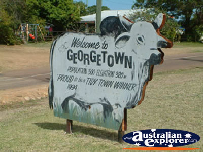 Georgetown Town Sign . . . CLICK TO VIEW ALL GEORGETOWN POSTCARDS