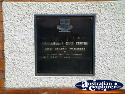 Cunnamulla Civic Centre Plaque . . . CLICK TO VIEW ALL CUNNAMULLA POSTCARDS