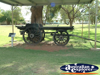 Cunnamulla Old Wagon in Park . . . CLICK TO VIEW ALL CUNNAMULLA POSTCARDS