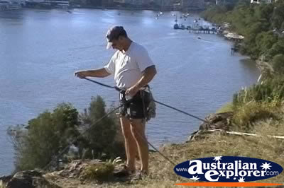 Brisbane City Lookout Climbing . . . CLICK TO VIEW ALL BRISBANE POSTCARDS