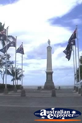 Cairns Esplanade War Memorial . . . CLICK TO VIEW ALL CAIRNS POSTCARDS