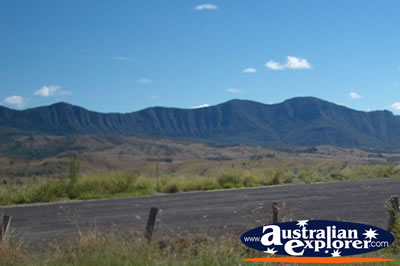 Cunningham Highway with mountains in the background . . . CLICK TO VIEW ALL CUNNINGHAM HIGHWAY POSTCARDS