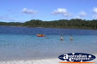 Fraser Island Swimmers In Lake Mckenzie . . . VIEW ALL FRASER ISLAND (75 MILE BEACH) PHOTOGRAPHS