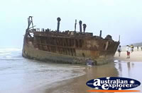 Fraser Island Maheno Wreck in Water . . . CLICK TO ENLARGE