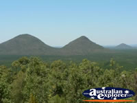 View of the Glasshouse Mountains . . . CLICK TO ENLARGE