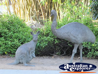 Wallaby and Emu Statues . . . CLICK TO ENLARGE