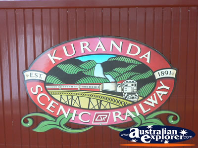Kuranda Scenic Railway Sign . . . CLICK TO VIEW ALL KURANDA SCENIC RAILWAY POSTCARDS