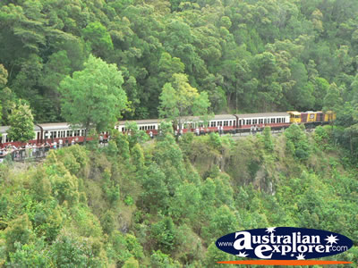 View of Kuranda Scenic Railway Train . . . CLICK TO VIEW ALL KURANDA SCENIC RAILWAY POSTCARDS