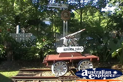 Freshwater Railway Station Statue . . . CLICK TO VIEW ALL KURANDA SCENIC RAILWAY POSTCARDS