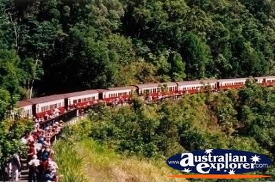 Kuranda Scenic Railway Barron Falls Lookout . . . CLICK TO VIEW ALL KURANDA SCENIC RAILWAY POSTCARDS