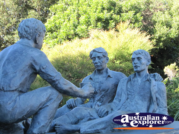 Statue . . . CLICK TO VIEW ALL LAMINGTON NATIONAL PARK POSTCARDS