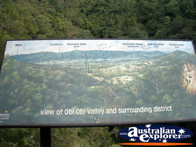 Mapleton Obi Obi Valley Lookout Sign . . . CLICK TO VIEW ALL MAPLETON POSTCARDS