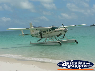 Seaplane in Shallow Waters . . . VIEW ALL WHITSUNDAYS (HEART REEF) PHOTOGRAPHS
