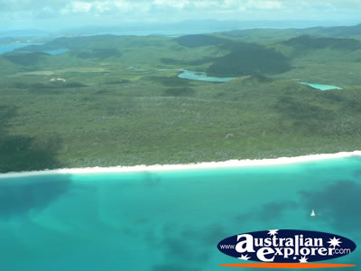 Island from Seaplane . . . CLICK TO VIEW ALL WHITSUNDAYS (HEART REEF) POSTCARDS