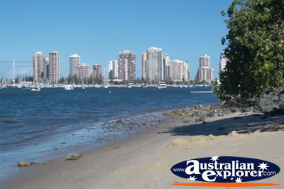 Gold Coast Skyline View from Southport . . . CLICK TO VIEW ALL GOLD COAST (SOUTHPORT) POSTCARDS