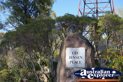Jensen Place Rock Sign . . . CLICK TO VIEW ALL SPRINGSURE (JENSEN PLACE) POSTCARDS