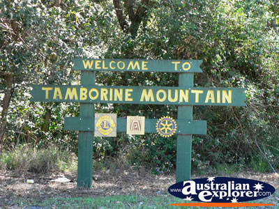 Tamborine Mountain Sign . . . CLICK TO VIEW ALL TAMBORINE MOUNTAIN POSTCARDS