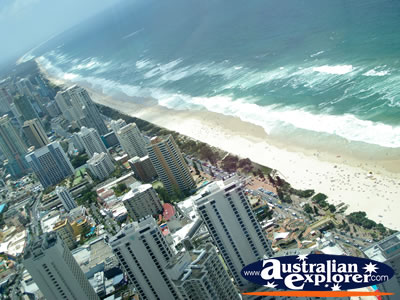 Beautiful View over Gold Coast Beaches . . . CLICK TO VIEW ALL GOLD COAST (Q1 VIEWS) POSTCARDS