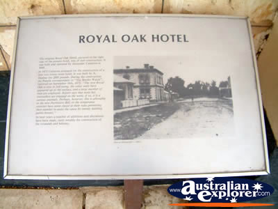 Penola Royal Oak Hotel Plaque . . . VIEW ALL PENOLA PHOTOGRAPHS