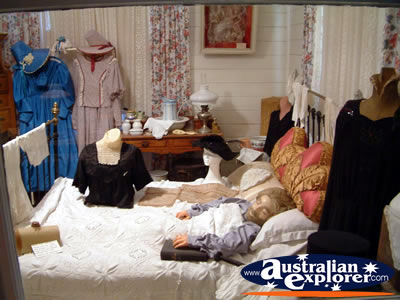 Loxton Historical Village Masters Bedroom . . . CLICK TO VIEW ALL LOXTON POSTCARDS