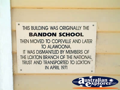 Loxton Historical Village School Sign . . . VIEW ALL LOXTON PHOTOGRAPHS