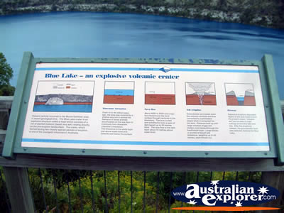 Mount Gambier Blue Lake Information Plaque . . . CLICK TO VIEW ALL MOUNT GAMBIER POSTCARDS