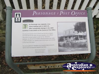 Parsonage Sign . . . CLICK TO ENLARGE