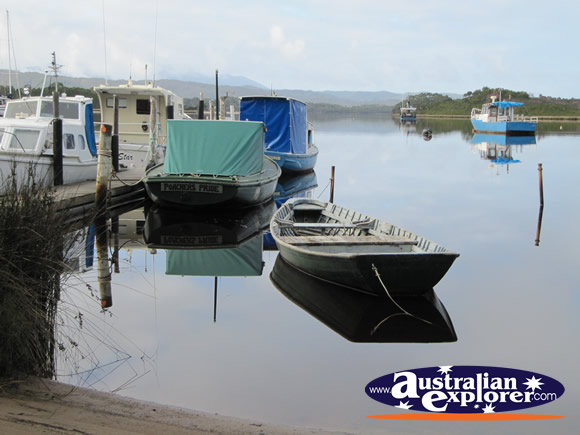 Small Jetty with Boats . . . CLICK TO VIEW ALL STRAHAN POSTCARDS
