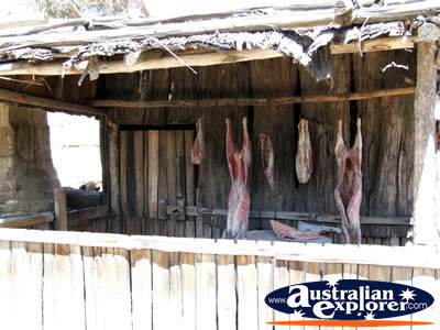 Hanging Meat at Ballarat Sovereign Hill . . . CLICK TO VIEW ALL BALLARAT POSTCARDS