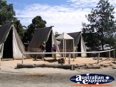 Ballarat Sovereign Hill Tents . . . CLICK TO VIEW ALL BALLARAT POSTCARDS