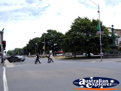 Busy Ballarat Street . . . CLICK TO VIEW ALL BALLARAT POSTCARDS