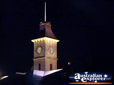 Night View of Hamilton Clock . . . CLICK TO VIEW ALL HAMILTON POSTCARDS