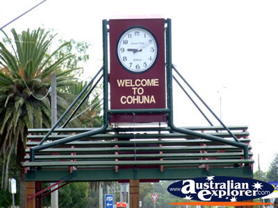 Cohuna Town Clock . . . CLICK TO VIEW ALL COHUNA POSTCARDS