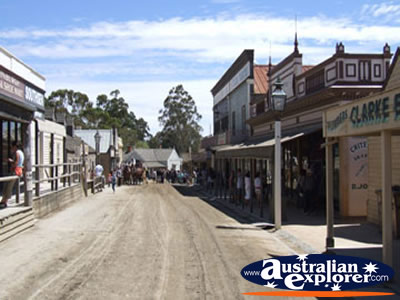 Main Street of Ballarat Sovereign Hill . . . CLICK TO VIEW ALL BALLARAT POSTCARDS