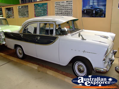 White Car at Echuca Holden Museum . . . VIEW ALL ECHUCA (HOLDEN MUSEUM) PHOTOGRAPHS