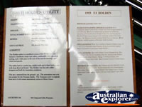 Information Manual at Echuca Holden Museum  . . . CLICK TO ENLARGE